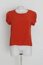 blusa feminina terracota com barra mullet