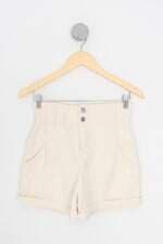 shorts marfinno feminino bege