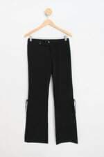 calça de tecido feminina preta