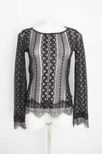 blusa de renda feminina preta