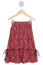 saia Green kids estampada com cós com elástico
