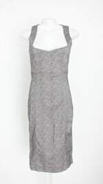 vestido feminino cinza mescla