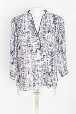 blusa H&m feminina estampada com barra mullet