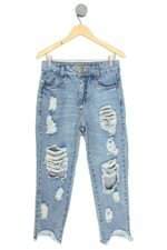 calça jeans fille feminina azul