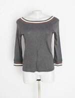 blusa shoulder feminina cinza