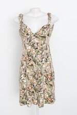 vestido aquamar feminino estampado com pregas