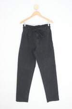 calça de sarja garage feminina preta com pregas