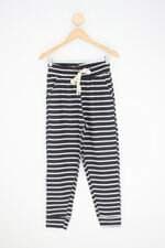 calça de tecido feminina listrada