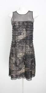 vestido feminino estampado com sobreposição