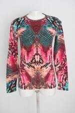 blusa manga longa feminina estampada