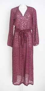 vestido lilly sarti feminino vinho com transparência