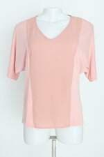 blusa trimix feminina rosa com recortes