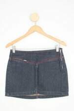 saia jeans iodice feminina azul