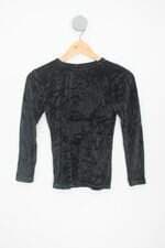 blusa manga longa kids preta