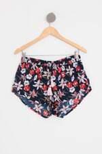 shorts renner feminino estampado com cós com elástico e franzido