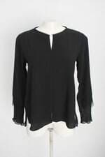 blusa dani holzbach feminina preta com renda