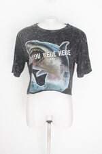 blusa cropped renner feminina estampada com silk