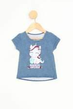 blusa poim kids estampada com barra mullet e silk