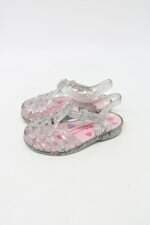 sandália kids cinza com transparência