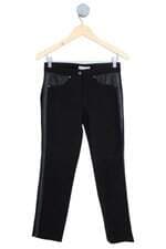 calça bella pelle feminina preta com recortes