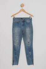 calça jeans canal feminina azul