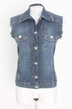 colete feminino azul