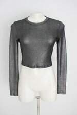 blusa forever21 feminina cinza com brilhante
