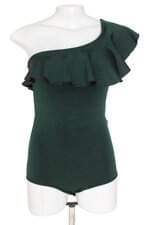 body talienk feminino verde com babado