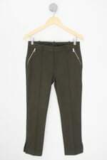 calça de tecido zara feminina verde