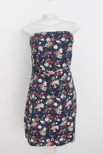 vestido collins feminino azul floral