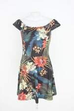 vestido feminino colorido com babado e meio forro