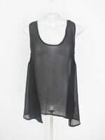 blusa regata renner feminina preta com recortes