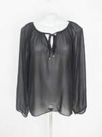 blusa marisa feminina preta com transparência