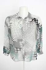 camisa seiki feminina estampada com transparência