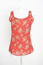 regata feminina vermelha floral