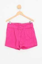 shorts four one feminino rosa com cinto