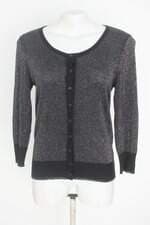 cardigan emme feminino preto com brilho
