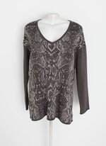 blusa maria pavan feminina cinza