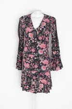 vestido handbook feminino floral com renda