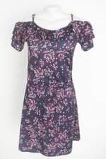 vestido feminino roxo floral