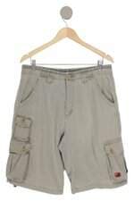 bermuda cargo de sarja masculina bege