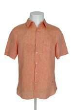 camisa de linho Richards masculina laranja