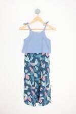 vestido mundi infantil estampado com sobreposição