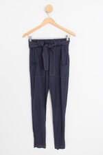 calça Le Lis Blanc feminina azul com faixa na cintura