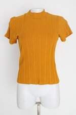 camiseta baby look feminina amarela