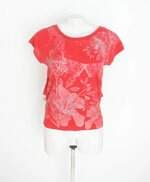 blusa feminina vermelha com aplique