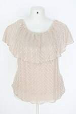 blusa Manifesto feminina bege com forro e sobreposição