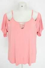blusa realist feminina rosa com recortes