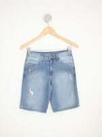 bermuda jeans malwee infantil azul