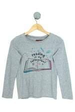 camiseta manga longa  Carter'S kids cinza com silk